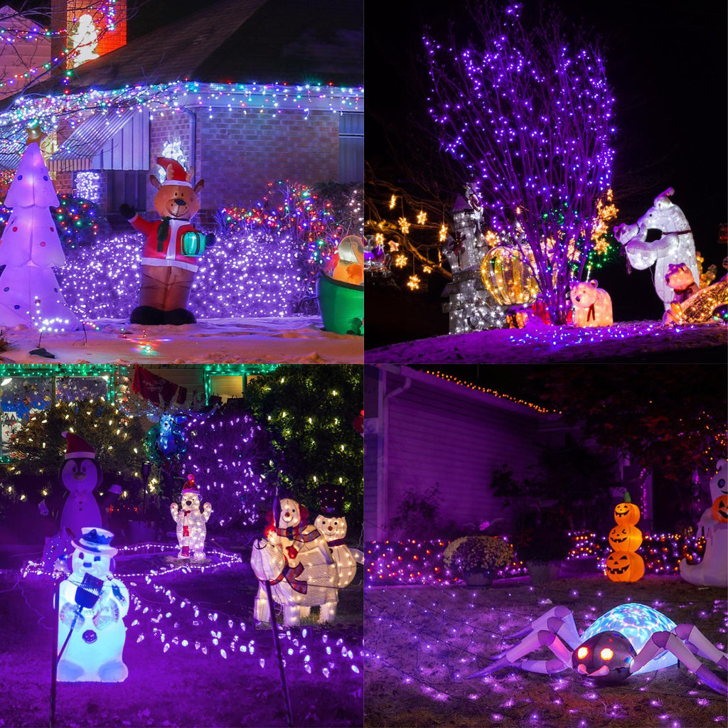 200pcs 66ft Halloween Fairy String Lights 8 Lighting Modes Mini Plug-in String Lights Indoor And Outdoor