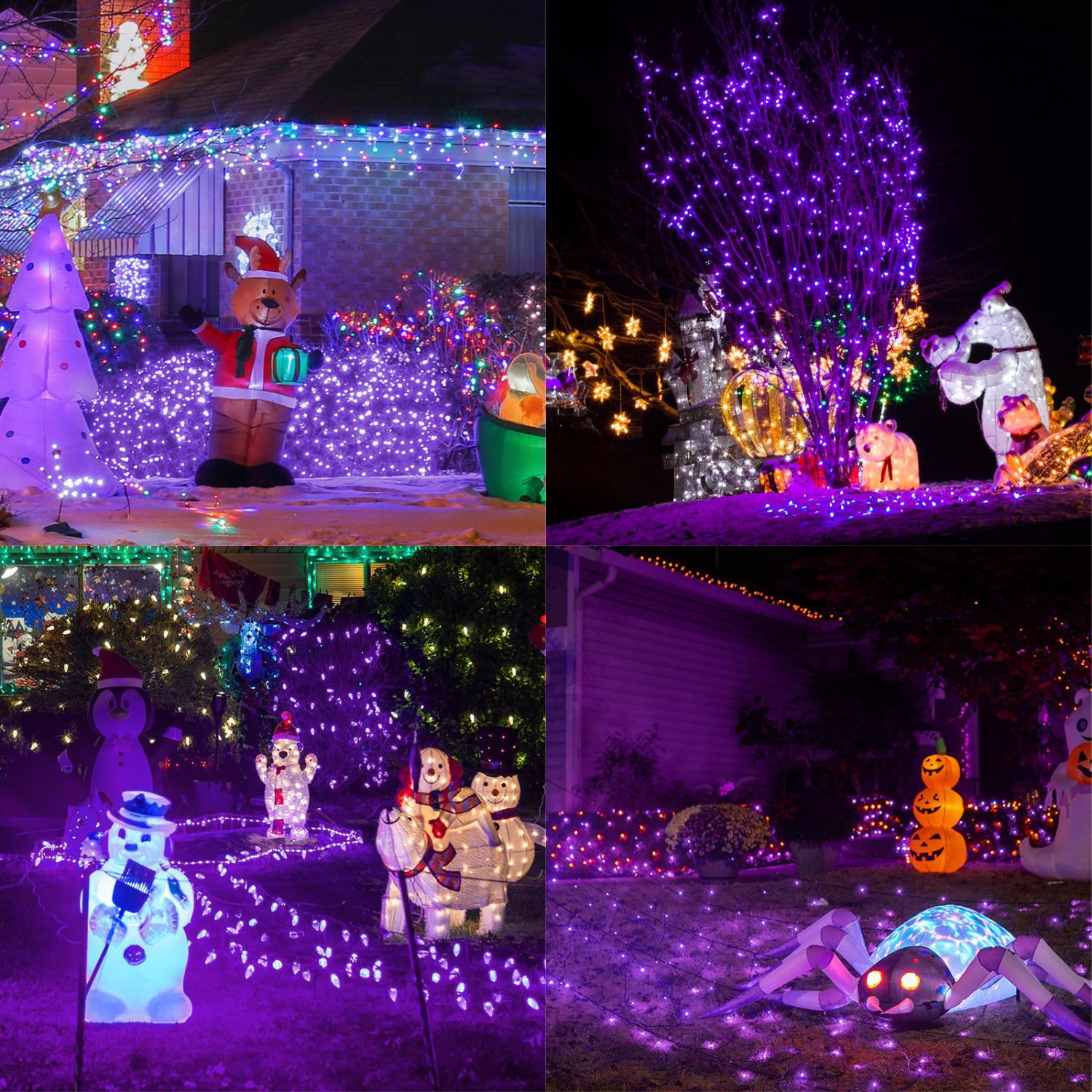 200pcs 66ft Halloween Fairy String Lights 8 Lighting Modes Mini Plug-in String Lights Indoor And Outdoor