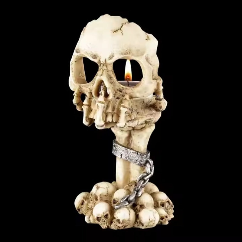 Skull Hand Candle Holder