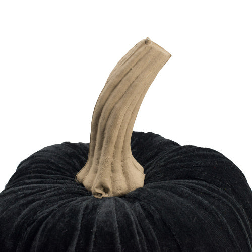 9.5 Black Velvet Pumpkin Large, For Holiday Halloween Decor