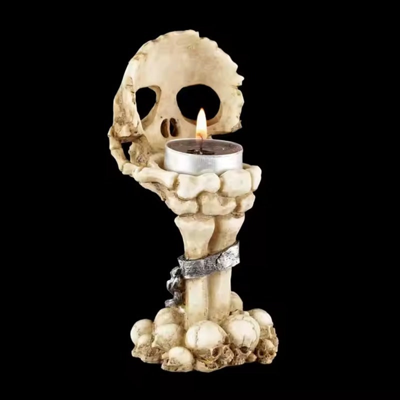 Skull Hand Candle Holder