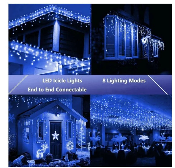Curtain Icicle Lights Wedding Party LED Fairy Christmas Indoor Outdoor