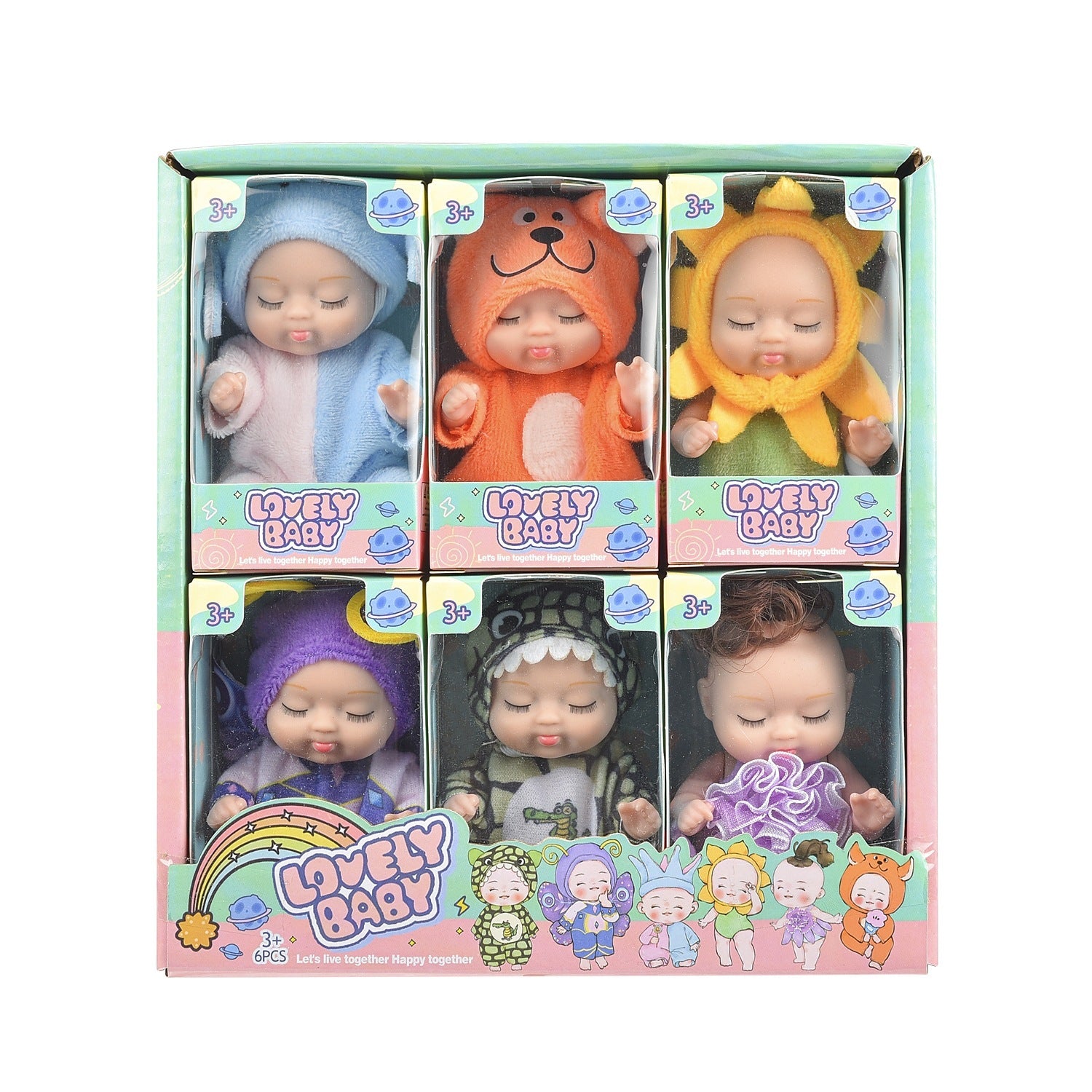 6pcs Princess Doll Gift Box, Perfect Birthday And Holiday Gift, Christmas-Halloween Gift For Girls