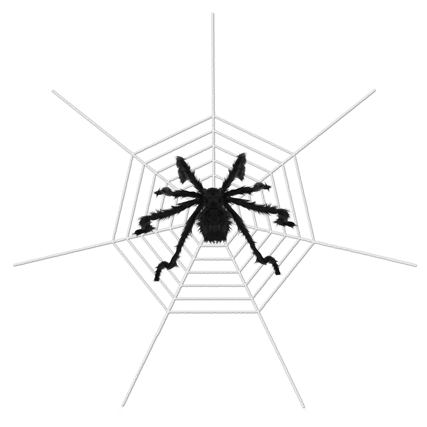 1Pc Halloween Decorations Spider Outdoor 49inch Halloween Spider With 126 Inch Tarantula Mega Spider Web