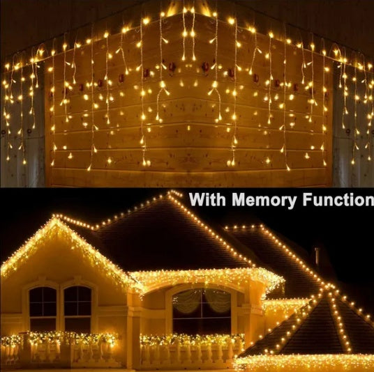 Curtain Icicle Lights Wedding Party LED Fairy Christmas Indoor Outdoor