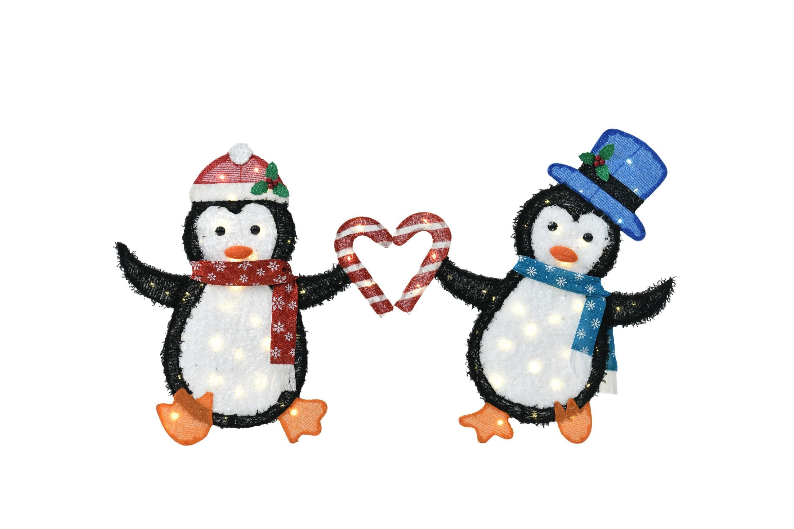 Heart-Shaped Penguin Decorative Lights - Festive Ambiance Lights For Christmas Parties And Holiday Home Decor
