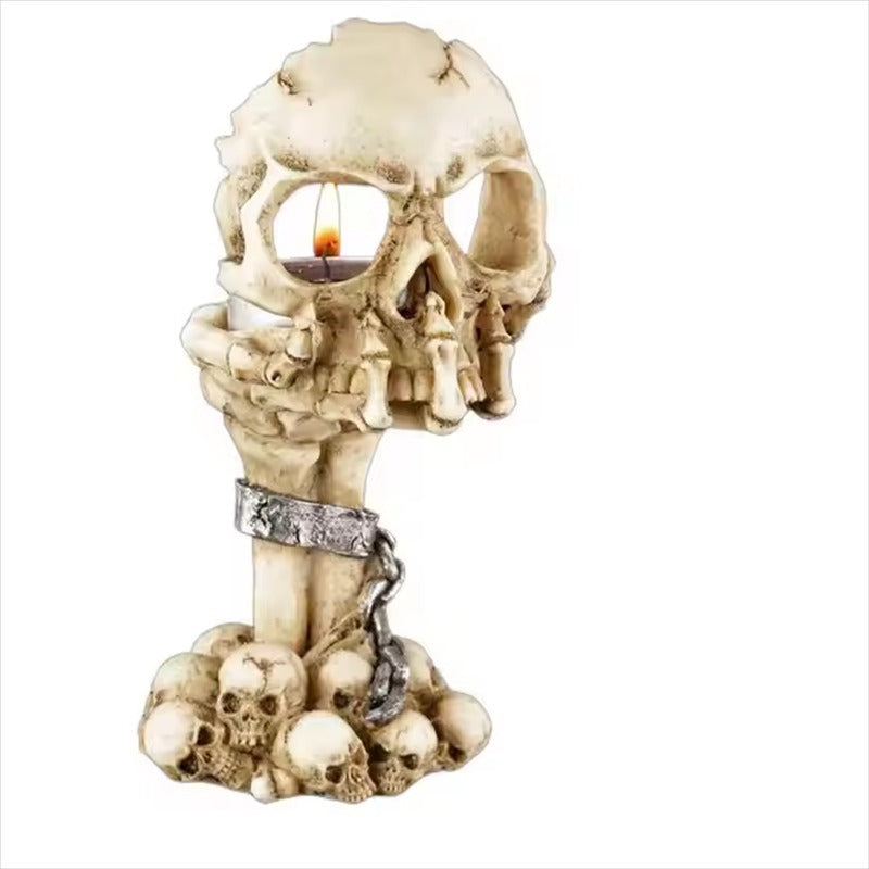 Skull Hand Candle Holder