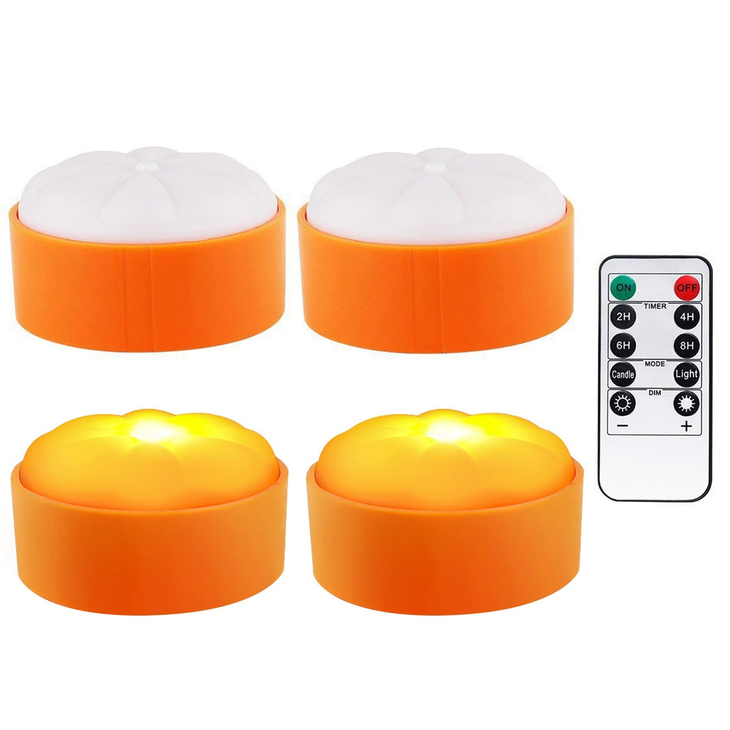 4 Pack Halloween LED Pumpkin Lights Battery Operated