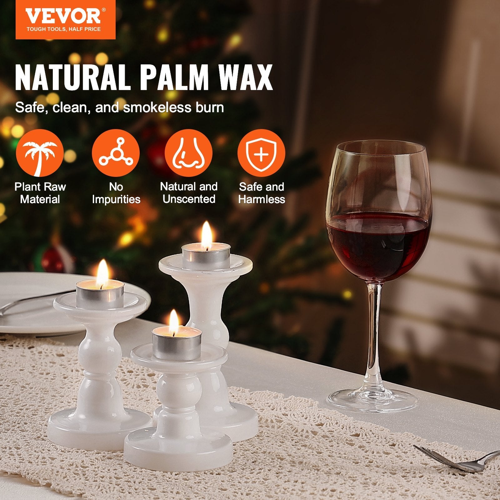 200 Pack Unscented Tea Lights Candles 6.5 Hours Long Burning Christmas
