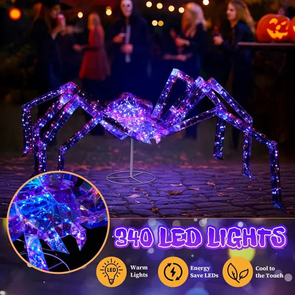 3FT Halloween Decorations Light Up Spider