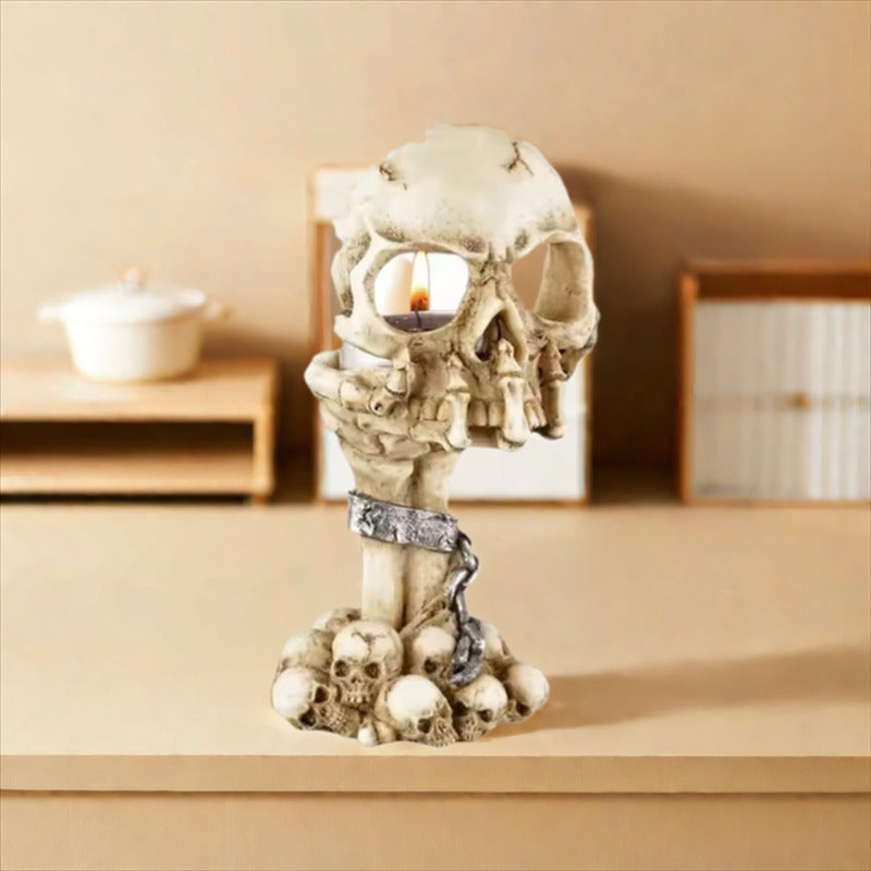 Skull Hand Candle Holder