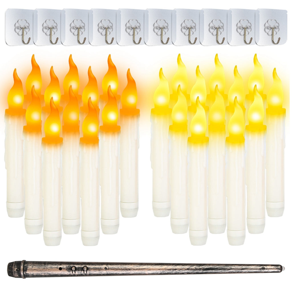 12Pcs Flameless Floating Candles LED Magic Hanging Candle Light Battery Operated