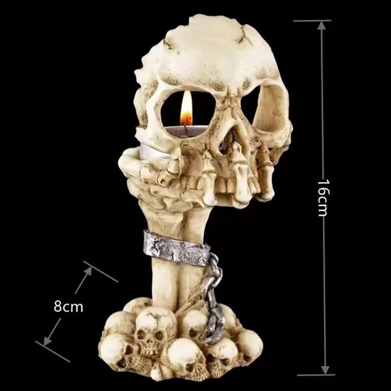 Skull Hand Candle Holder