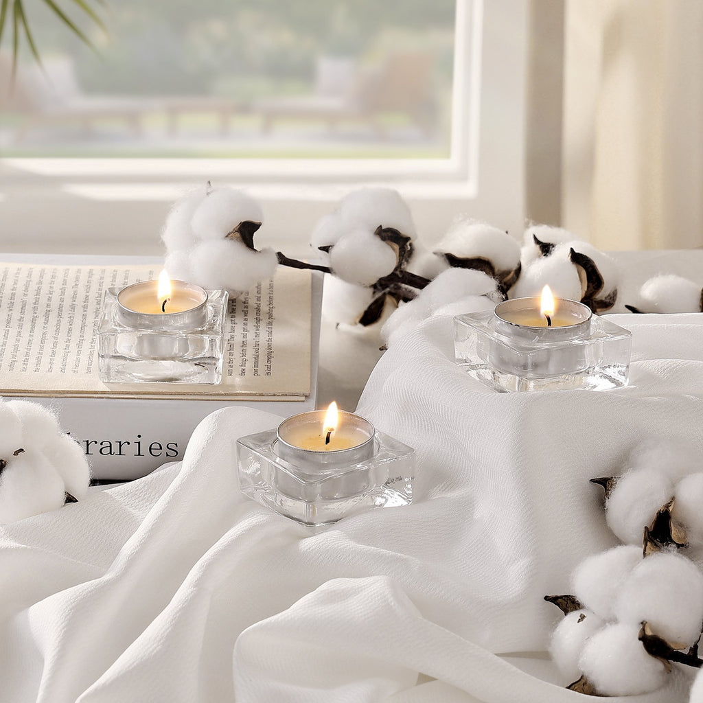 200 Pack Unscented Tea Lights Candles 6.5 Hours Long Burning Christmas