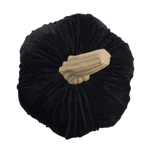 9.5 Black Velvet Pumpkin Large, For Holiday Halloween Decor